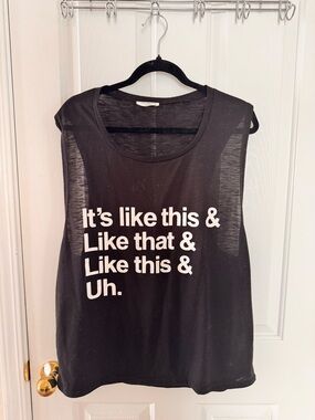 Women’s 90s rap Graphic Muscle Tee - "It's like this & Like that"